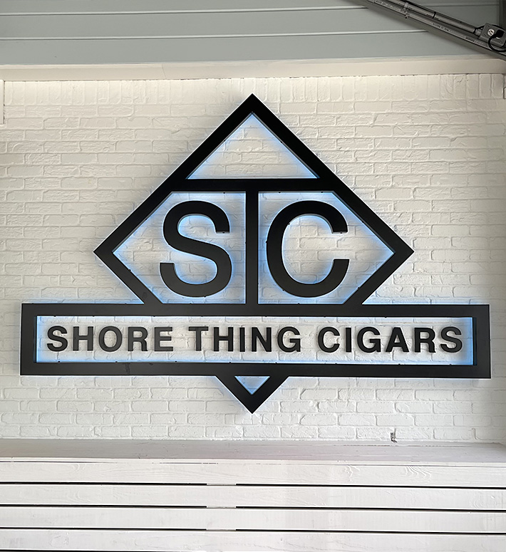 Shore Thing Cigars sign in Panama City Beach, FL